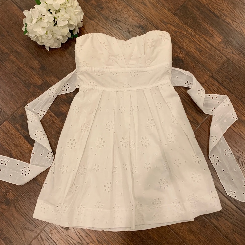 NWT Speechless White Eyelet Strapless Dress